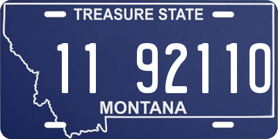 MT license plate 119211O