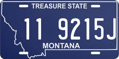 MT license plate 119215J