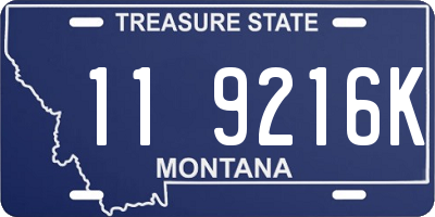 MT license plate 119216K