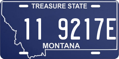 MT license plate 119217E