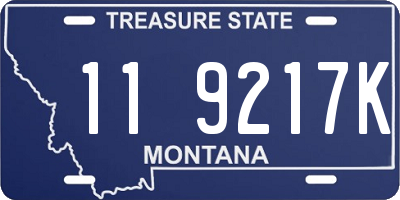 MT license plate 119217K