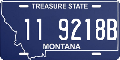 MT license plate 119218B