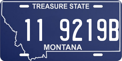 MT license plate 119219B