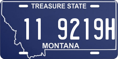 MT license plate 119219H