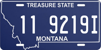 MT license plate 119219I