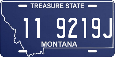 MT license plate 119219J