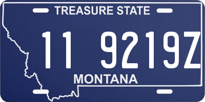 MT license plate 119219Z