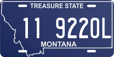MT license plate 119220L