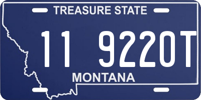 MT license plate 119220T