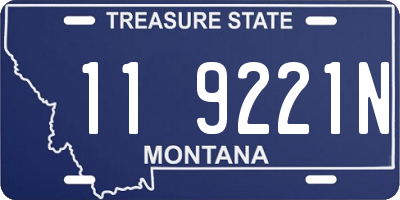 MT license plate 119221N
