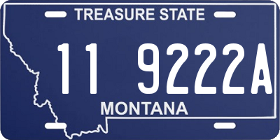 MT license plate 119222A