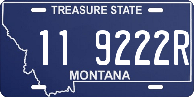 MT license plate 119222R