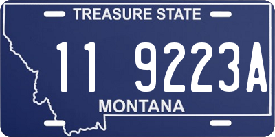 MT license plate 119223A