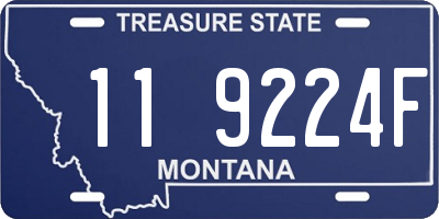 MT license plate 119224F