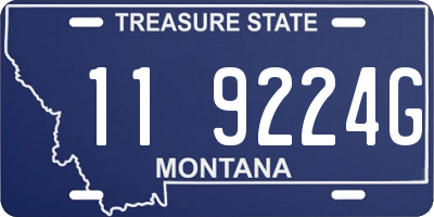 MT license plate 119224G