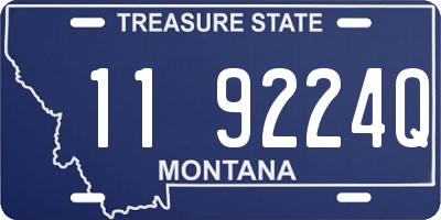 MT license plate 119224Q