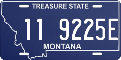 MT license plate 119225E