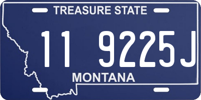 MT license plate 119225J