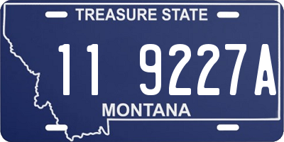 MT license plate 119227A