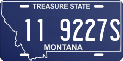 MT license plate 119227S