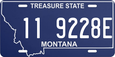 MT license plate 119228E