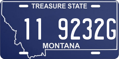 MT license plate 119232G