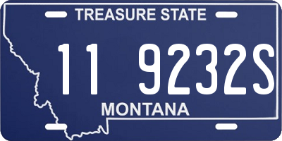 MT license plate 119232S