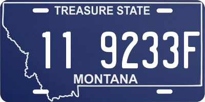 MT license plate 119233F