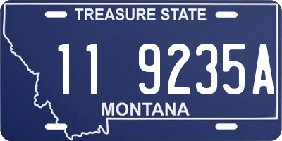 MT license plate 119235A
