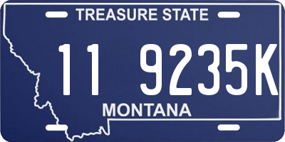 MT license plate 119235K