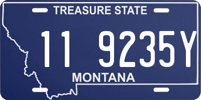 MT license plate 119235Y