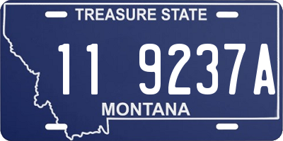 MT license plate 119237A