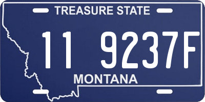 MT license plate 119237F