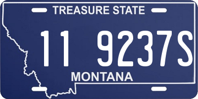 MT license plate 119237S