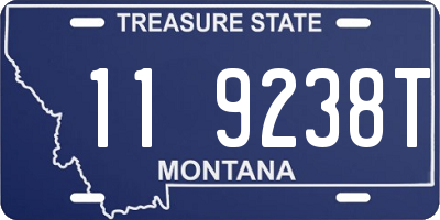 MT license plate 119238T