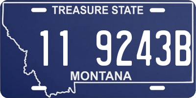 MT license plate 119243B