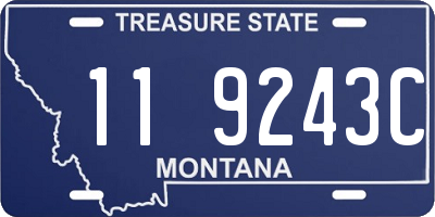 MT license plate 119243C