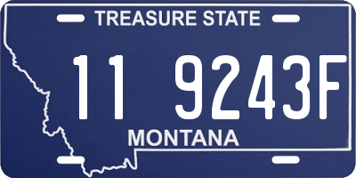 MT license plate 119243F