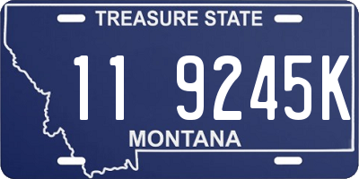 MT license plate 119245K
