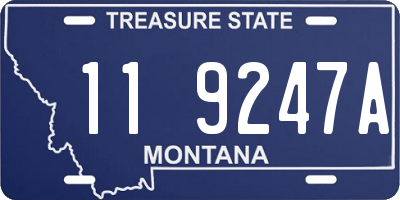 MT license plate 119247A