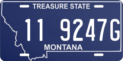 MT license plate 119247G
