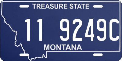 MT license plate 119249C