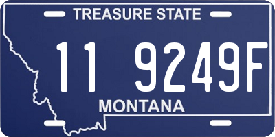 MT license plate 119249F