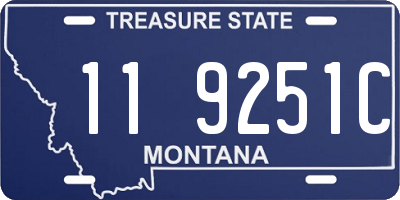 MT license plate 119251C