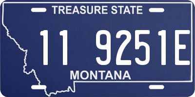 MT license plate 119251E