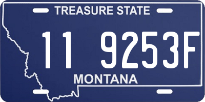 MT license plate 119253F