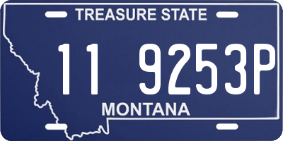 MT license plate 119253P