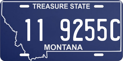 MT license plate 119255C