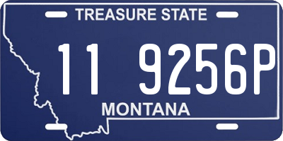 MT license plate 119256P