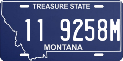 MT license plate 119258M
